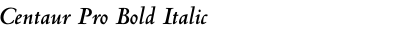 Centaur Pro Bold Italic